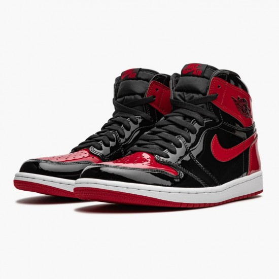 Nike Air Jordan 1 Retro High OG Patent Bred Red Men 555088-063
