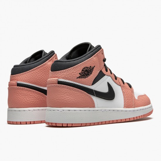 Nike Air Jordan 1 Mid Pink Quartz Men 555112-603