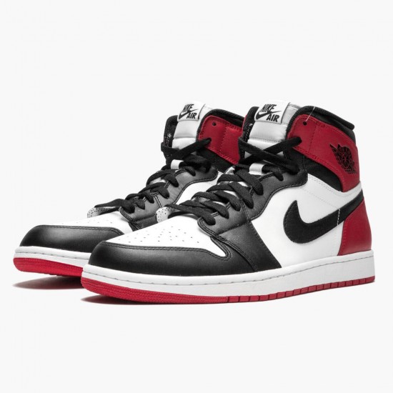 Nike Air Jordan 1 Retro High Black Toe Men 555088-184
