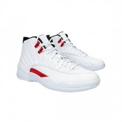 Air Jordan 12 Retro Twist White Red High Shoes Mens  130690 404 