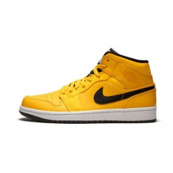Air Jordan 1 Mid sneakers Yellow White Mens  554724 700 