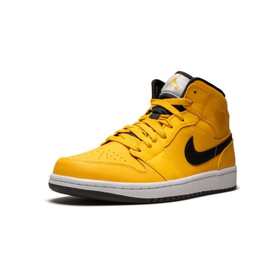 Air Jordan 1 Mid sneakers Yellow White Mens  554724 700