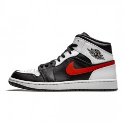 Air Jordan 1 Outfit Mid Chile Red Red White Women Men AJ1 Shoes 554724 075 
