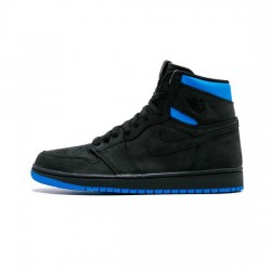 Air Jordan 1 Retro High Sneakers Black Blue Mens  AH1040 054 