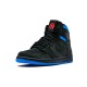 Air Jordan 1 Retro High Sneakers Black Blue Mens  AH1040 054