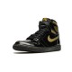 Air Jordan 1 Retro Outfit High Black Metallic Gold Men Women AJ1 Shoes 555088 032