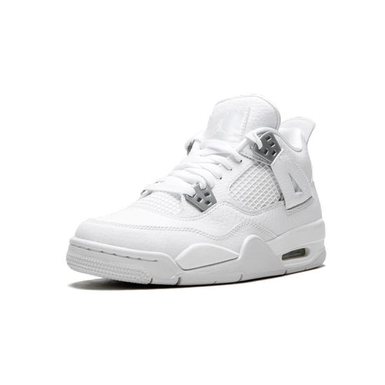 Air Jordan 4 Retro BG Pure Money White Mens  408452 100
