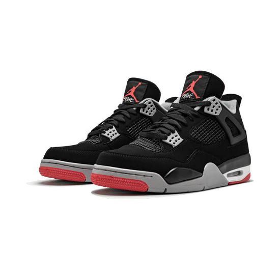 Air Jordan 4 Retro Bred 2019 Release Sneakers Black Mens  308497 060