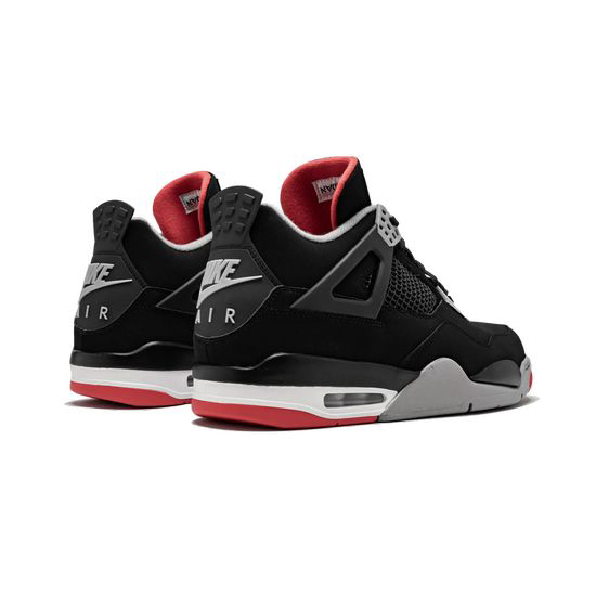 Air Jordan 4 Retro Bred 2019 Release Sneakers Black Mens  308497 060