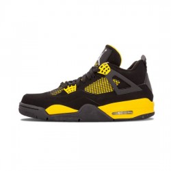 Air Jordan 4 Retro Thunder Black White Tour Yellow Mens  308497 008 